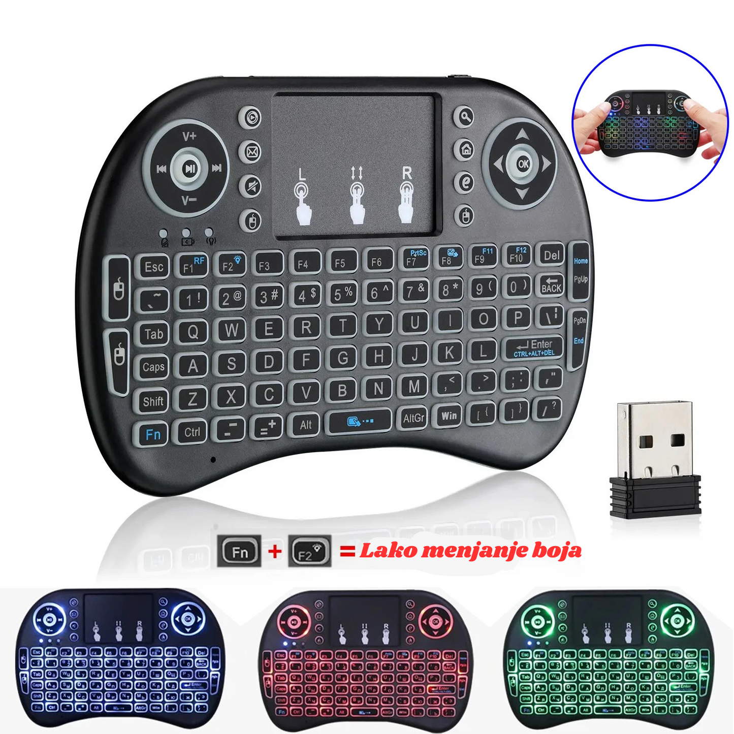 MINI BEŽICNA WiFi TASTATURA Android Smart TV Box